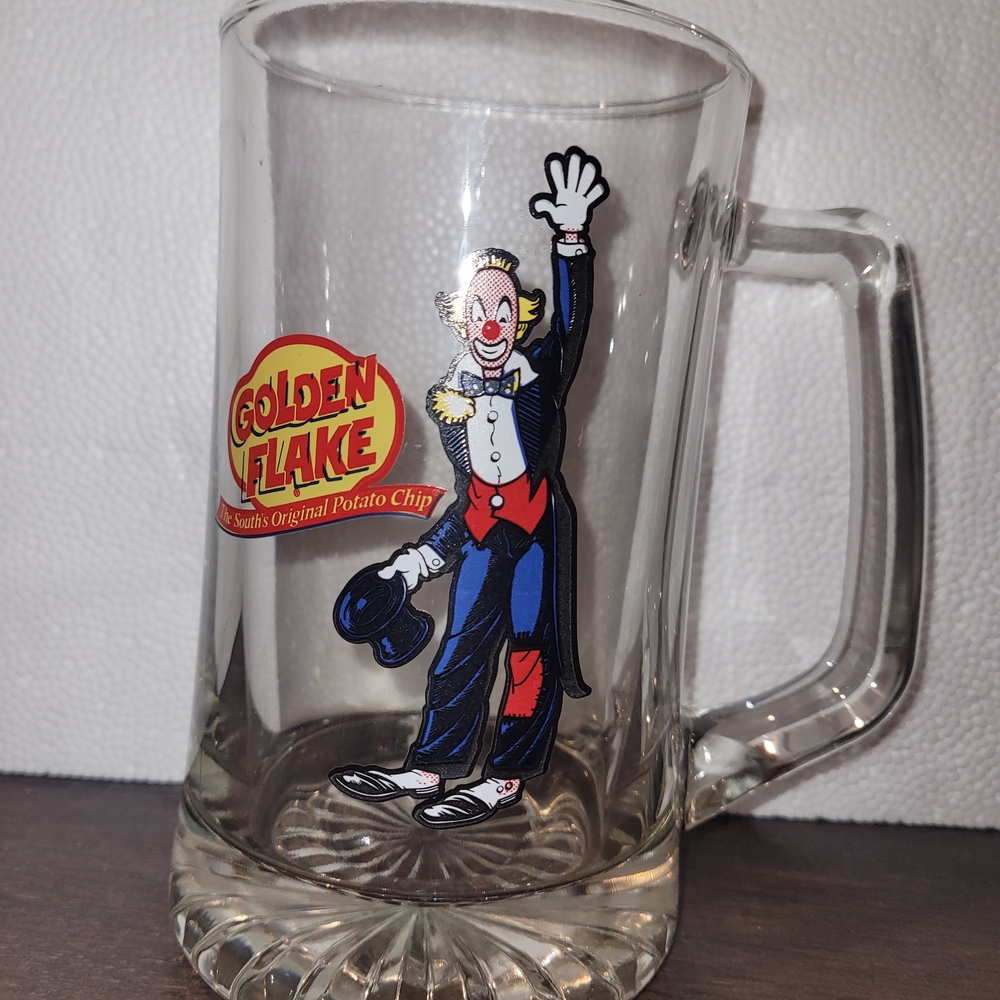 Clown Design Glass Mug